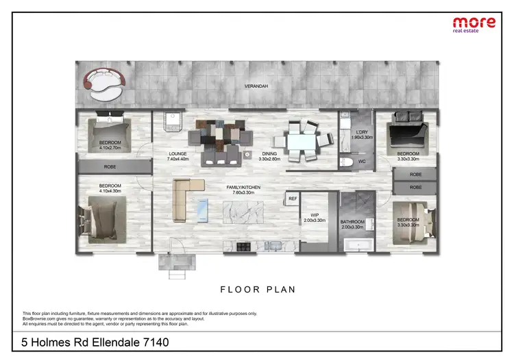 Floorplan of Homely rural property listing, 5 Holmes Road, Ellendale TAS 7140