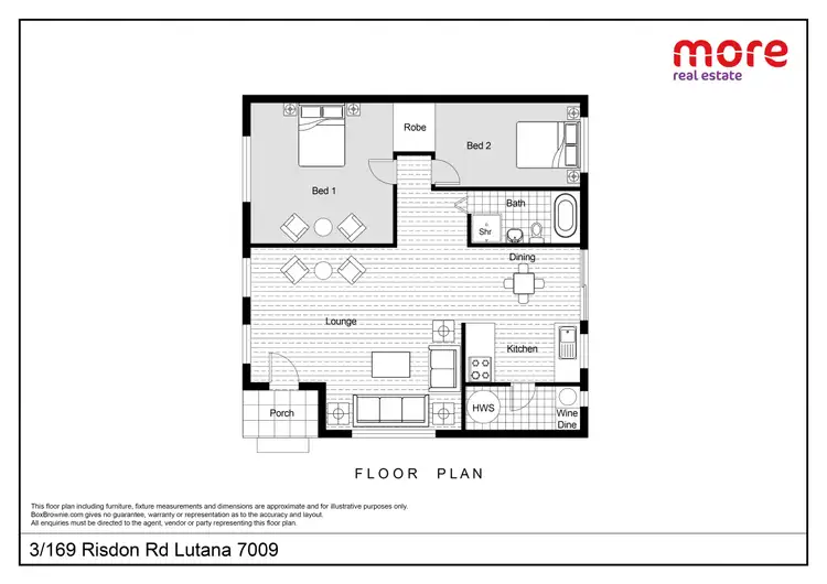 Floorplan of Homely unit listing, 3/169 Risdon Road, Lutana TAS 7009