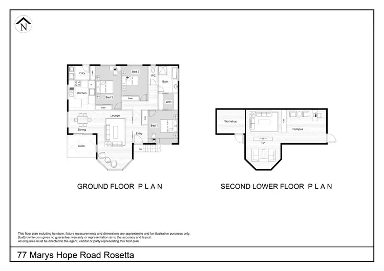 Floorplan of Homely house listing, 77 Marys Hope Road, Rosetta TAS 7010