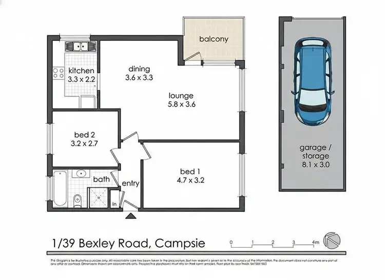 Floorplan of Homely apartment listing, 1/39 Bexley Road, Campsie NSW 2194