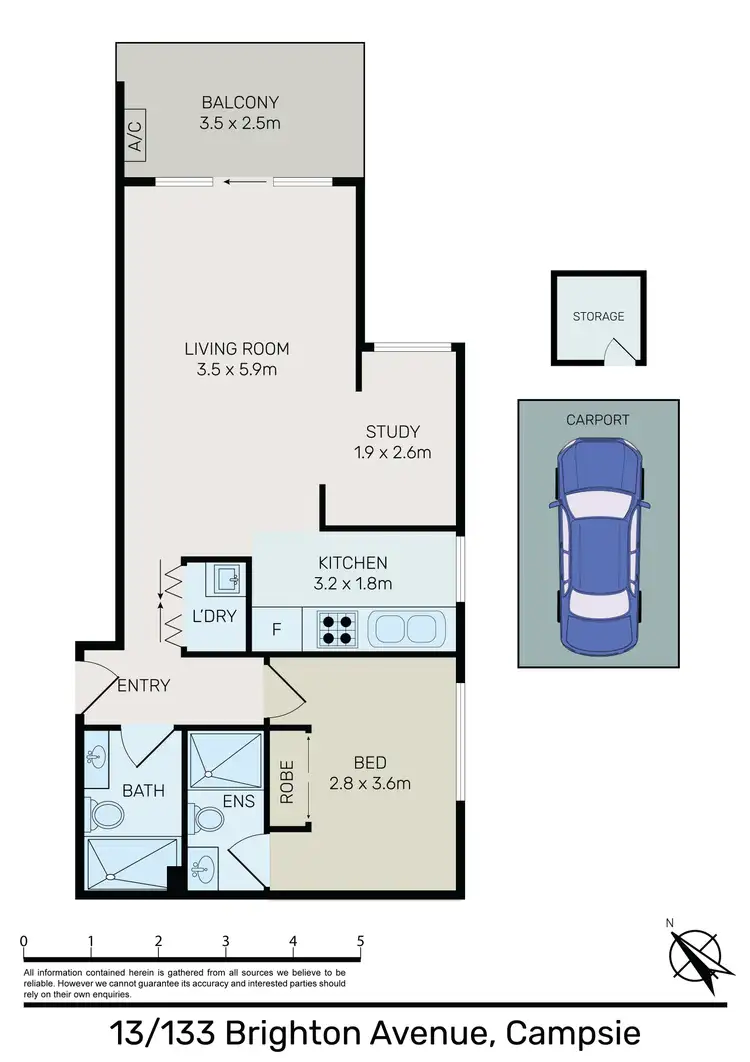 Floorplan of Homely apartment listing, 13/133 BRIGHTON AVENUE, Campsie NSW 2194