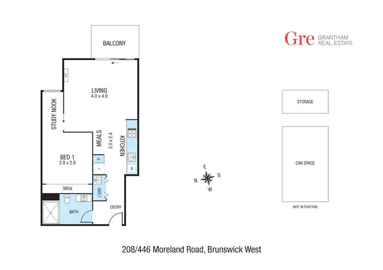 Floorplan of Homely apartment listing, 208/466 Moreland Rd, Brunswick West VIC 3055