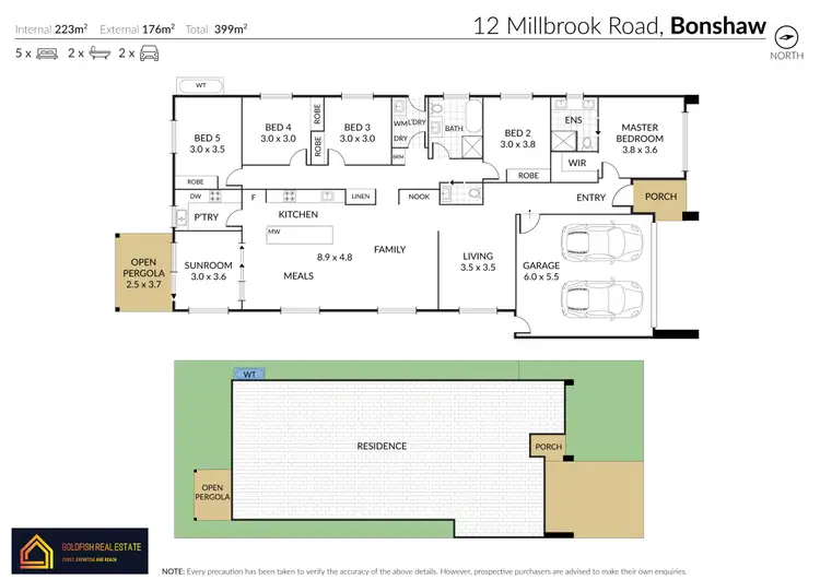 Floorplan of Homely house listing, 12 Millbrook Road, Bonshaw VIC 3352