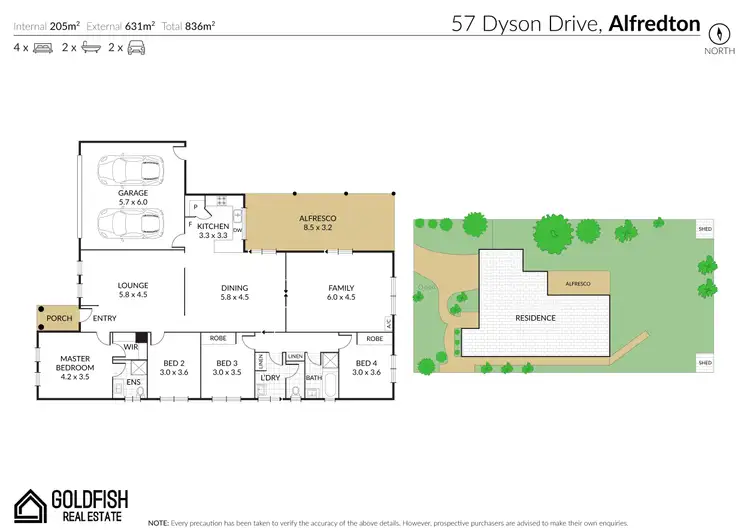 Floorplan of Homely house listing, 57 Dyson Drive, Alfredton VIC 3350