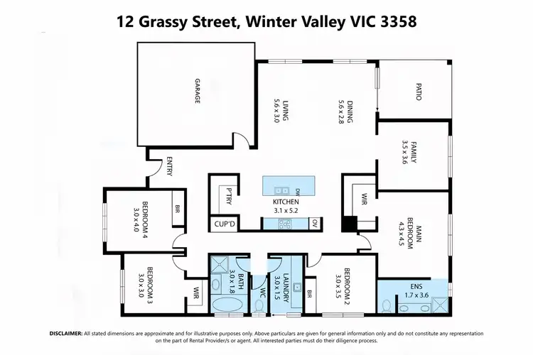 Floorplan of Homely house listing, 12 Grassy Street, Winter Valley VIC 3358