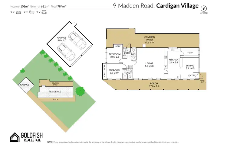 Floorplan of Homely house listing, 9 Madden Road Street, Cardigan Village VIC 3352