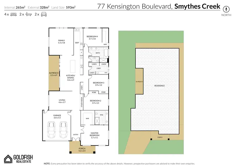 Floorplan of Homely house listing, 77 Kensington Boulevard, Smythes Creek VIC 3351