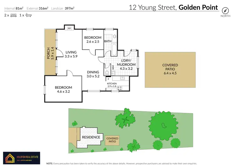 Floorplan of Homely house listing, 12 Young Street, Golden Point VIC 3350