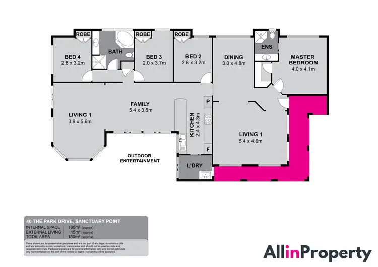 Floorplan of Homely house listing, 40 The Park Drive, Sanctuary Point NSW 2540