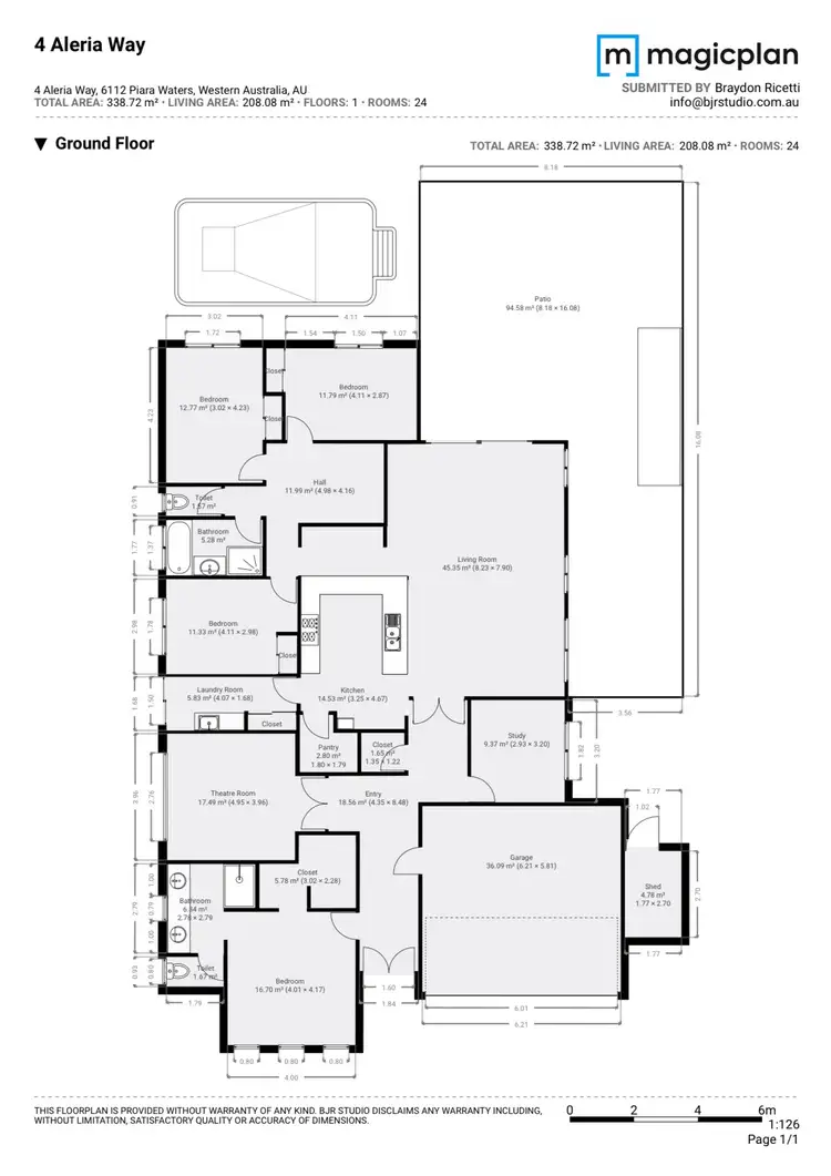 Floorplan of Homely house listing, 4 Aleria Way, Piara Waters WA 6112
