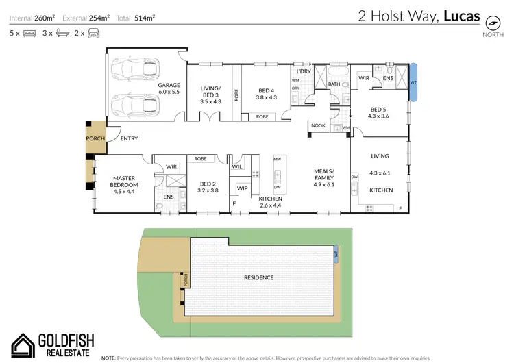 Floorplan of Homely house listing, 2 Holst Way, Lucas VIC 3350