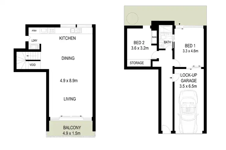 Floorplan of Homely townhouse listing, 17 Railway Parade, Northcote VIC 3070