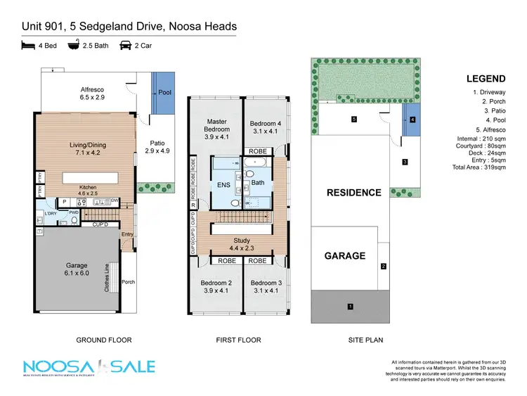 Floorplan of Homely townhouse listing, 901/5 Sedgeland Drive, Noosa Heads QLD 4567