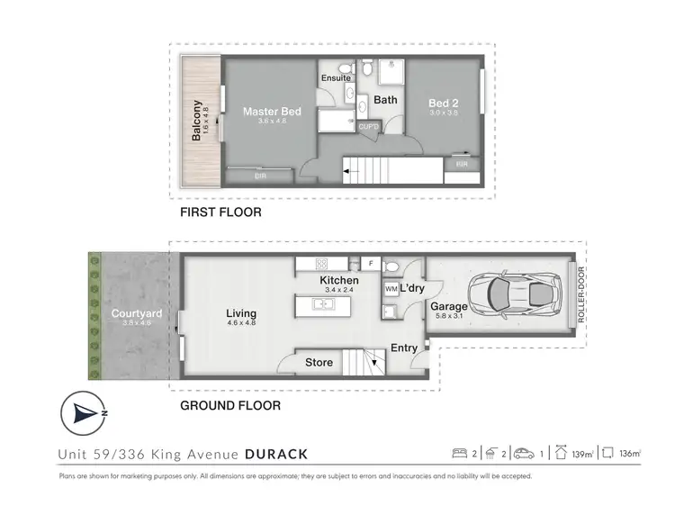 Floorplan of Homely townhouse listing, 59/336 King Avenue, Durack QLD 4077