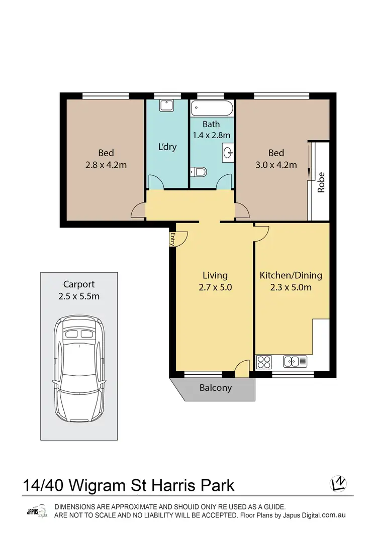 Floorplan of Homely apartment listing, 14/40 Wigram Street, Harris Park NSW 2150