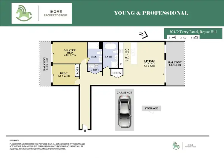 Floorplan of Homely apartment listing, 304/9C Terry Road, Rouse Hill NSW 2155