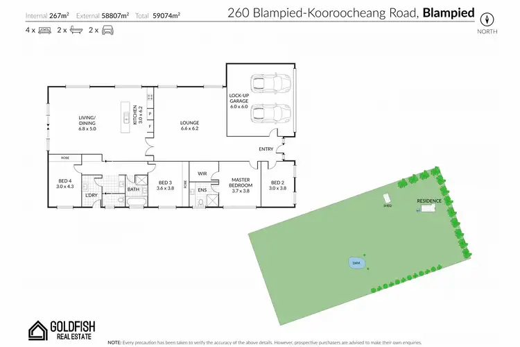 Floorplan of Homely house listing, 260 Blampied-Kooroocheang Road, Blampied VIC 3364
