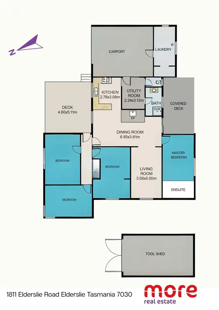 Floorplan of Homely rural property listing, 1811 Elderslie Road, Elderslie TAS 7030