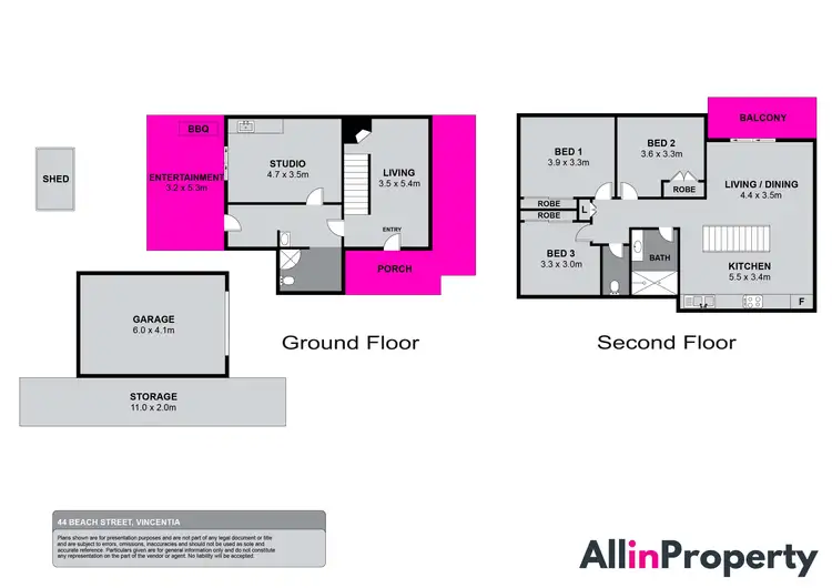 Floorplan of Homely house listing, 44 Beach Street, Vincentia NSW 2540