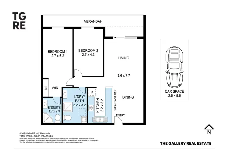 Floorplan of Homely apartment listing, 8/362 Mitchell Road, Alexandria NSW 2015