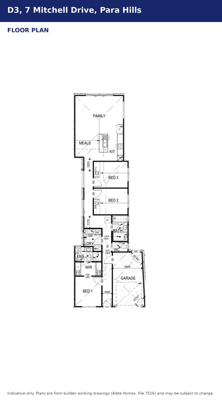 Floorplan of Homely house listing, 7 Mitchell Drive, Para Hills SA 5096