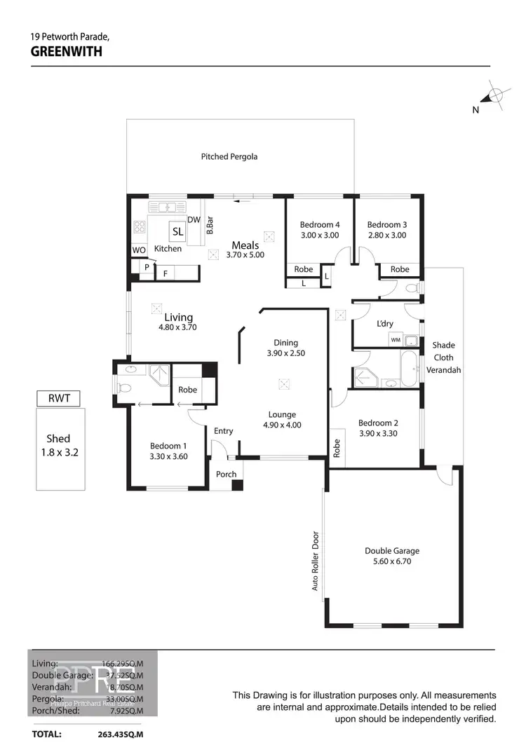 Floorplan of Homely house listing, 19 Petworth Parade, Greenwith SA 5125