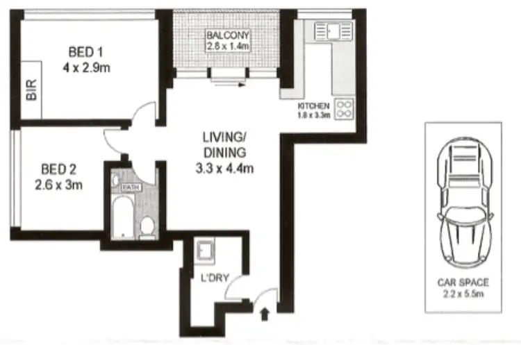 Floorplan of Homely apartment listing, 37/69-75 Cook Rd, Centennial Park NSW 2021