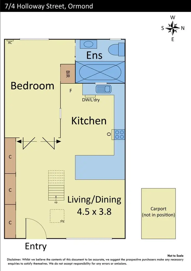 Floorplan of Homely apartment listing, 7/4 Holloway St, Ormond VIC 3204