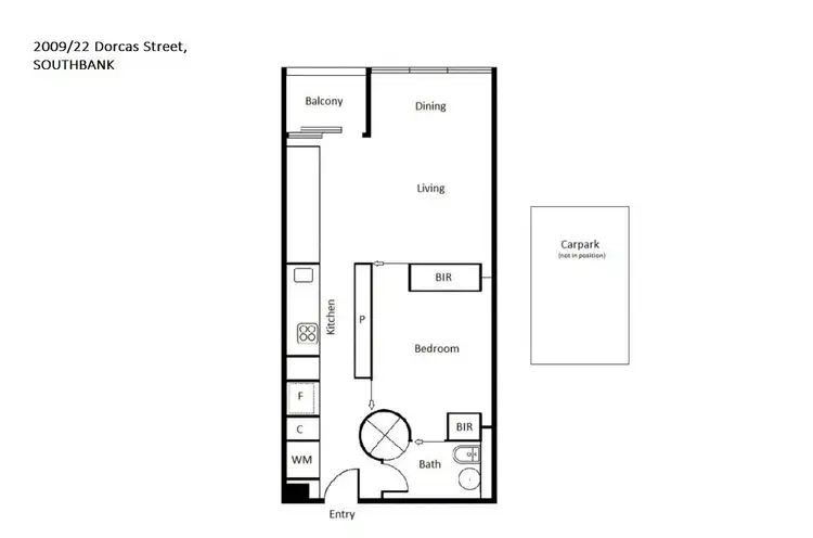Floorplan of Homely apartment listing, 2009/22 Dorcas Street, Southbank VIC 3006