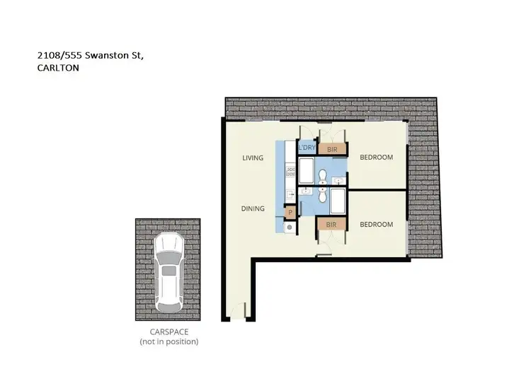 Floorplan of Homely apartment listing, 2108/555 Swanston Street, Carlton VIC 3053