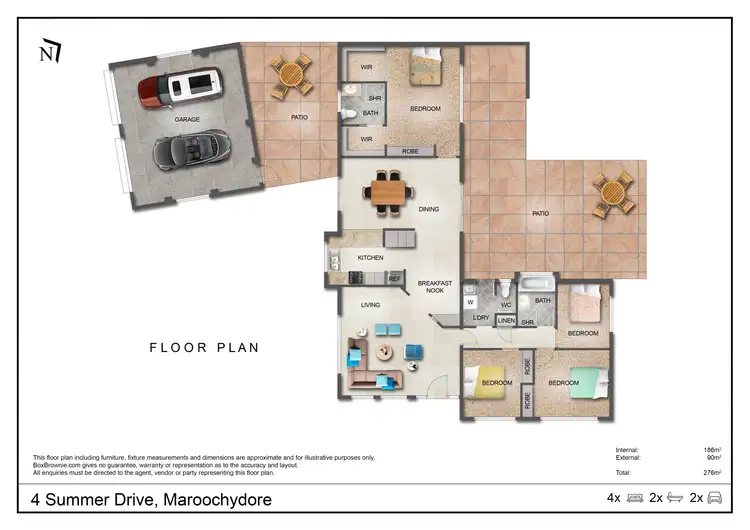 Floorplan of Homely house listing, 4 Summer Drive, Maroochydore QLD 4558