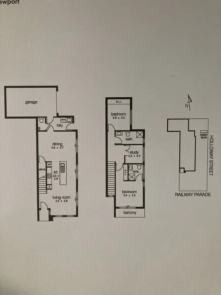 Floorplan of Homely townhouse listing, 5 Railway Parade, Newport VIC 3015