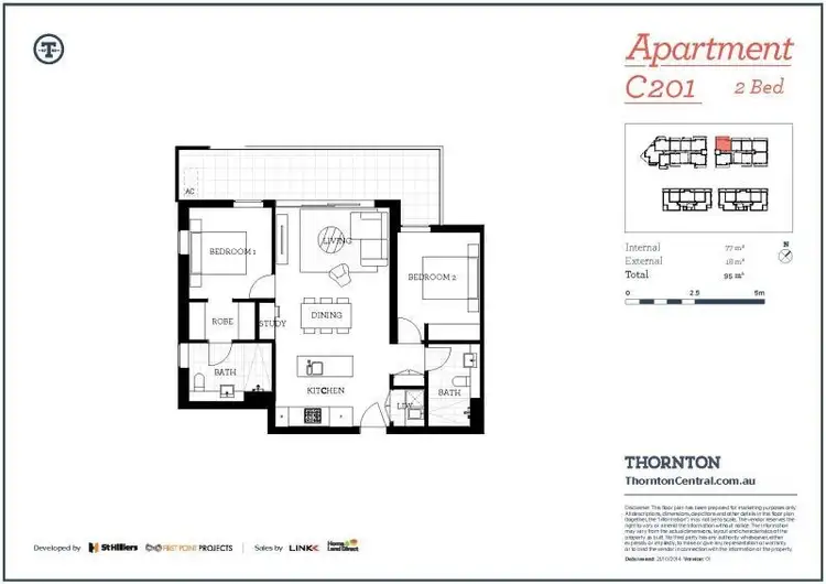 Floorplan of Homely apartment listing, 201/101C Lord Sheffield Circuit, Penrith NSW 2750