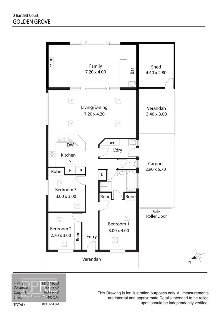 Floorplan of Homely house listing, 2 Bartlett Court, Golden Grove SA 5125