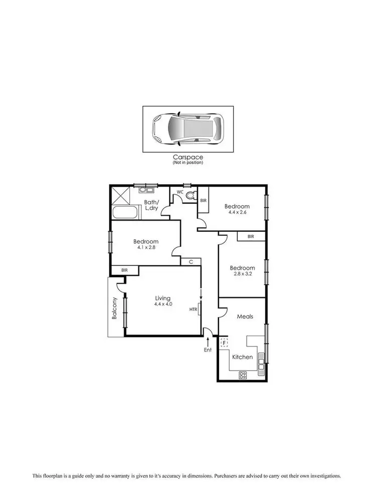 Floorplan of Homely apartment listing, 4/7 Weymar St, Cheltenham VIC 3192