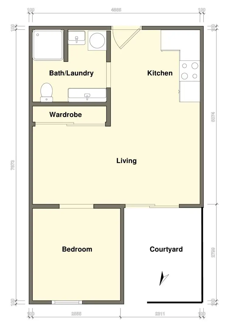 Floorplan of Homely unit listing, 66/15 Carmichael Court, Wynnum West QLD 4178