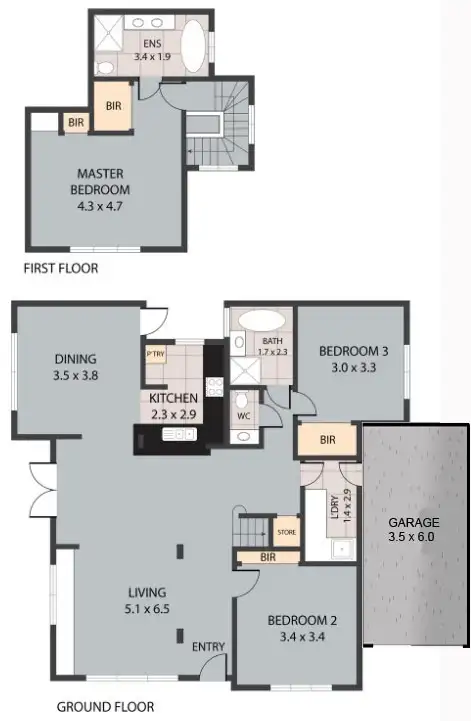 Floorplan of Homely townhouse listing, 42A Vickery Street, Bentleigh VIC 3204