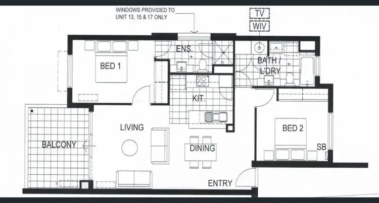 Floorplan of Homely apartment listing, 17/189 Swansea Street, East Victoria Park WA 6101