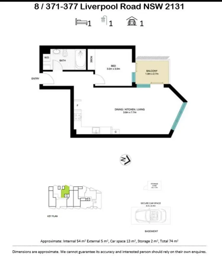 Floorplan of Homely apartment listing, 8/371-377 Liverpool Road, Ashfield NSW 2131