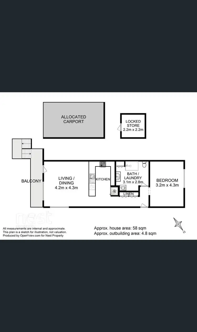 Floorplan of Homely unit listing, 4/1 McAulay Rd, Sandy Bay TAS 7005