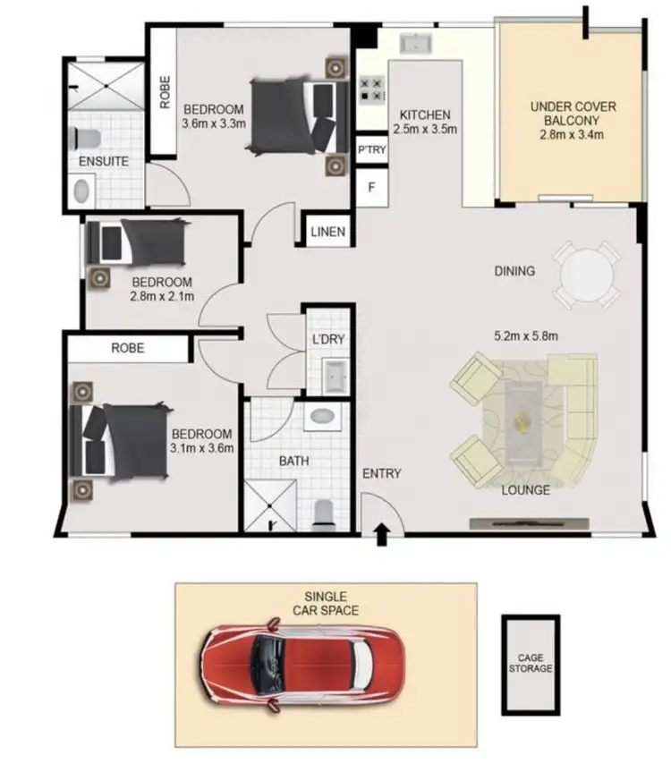 Floorplan of Homely apartment listing, 803/20 Llandaff Street, Bondi Junction NSW 2022