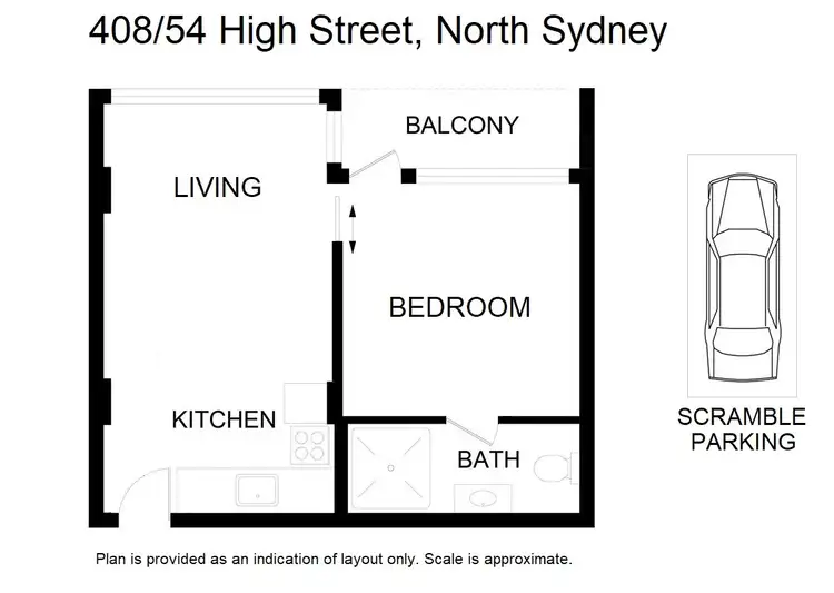 Floorplan of Homely apartment listing, 408/54 High Street, North Sydney NSW 2060