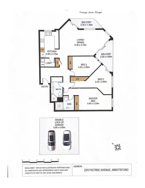 Floorplan of Homely apartment listing, 22/5 Figtree Avenue, Abbotsford NSW 2046