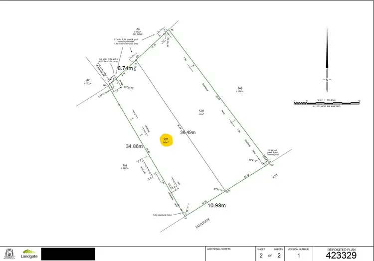 Floorplan of Homely land listing, 16B Castlegate Way, Woodvale WA 6026