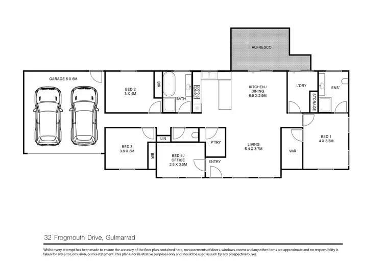 Floorplan of Homely house listing, 32 Frogmouth Drive, Gulmarrad NSW 2463