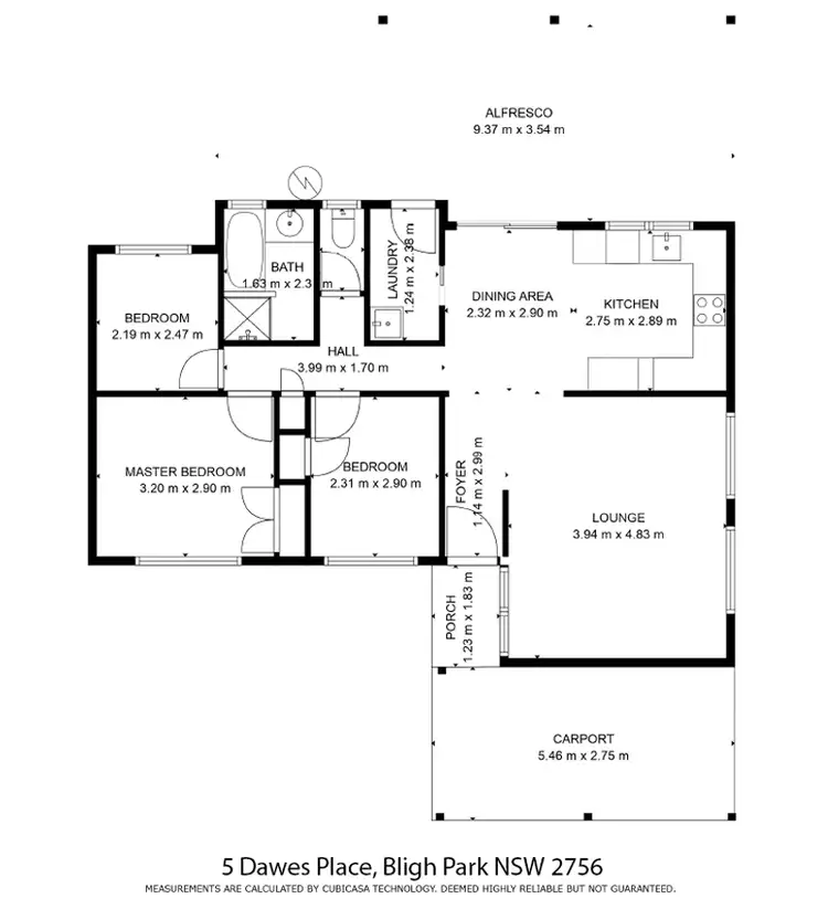 Floorplan of Homely house listing, 5 Dawes Place, Bligh Park NSW 2756