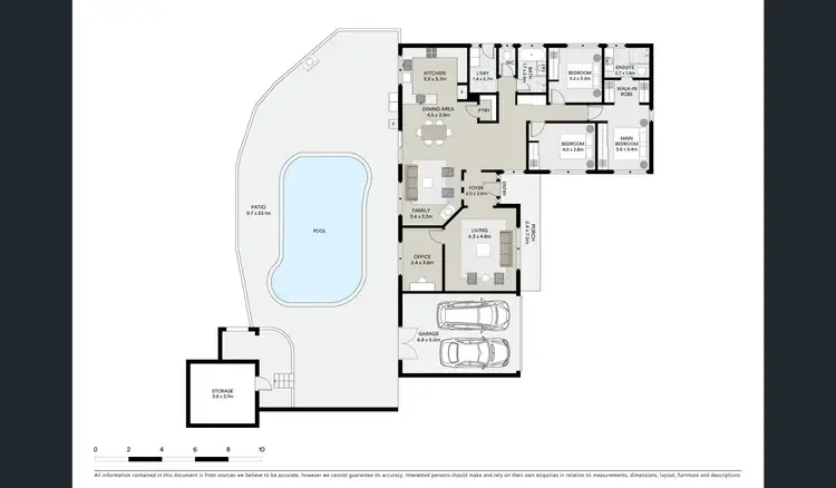 Floorplan of Homely house listing, 6 Dunluce Place, Wodonga VIC 3690