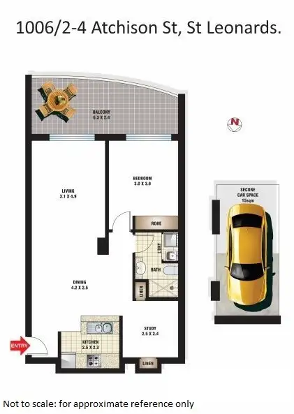 Floorplan of Homely apartment listing, 1006/2 Atchison Street, St Leonards NSW 2065