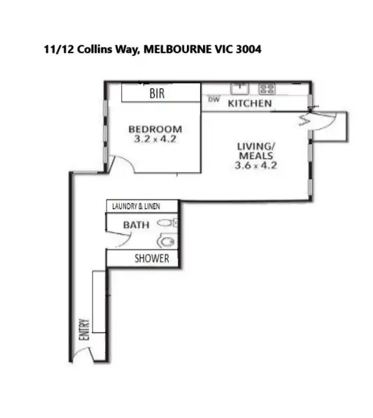 Floorplan of Homely apartment listing, 11/12 Collins Way, Melbourne VIC 3000