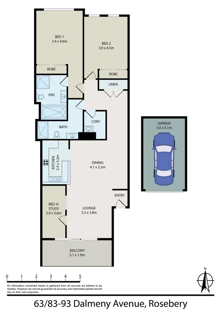 Floorplan of Homely unit listing, 83-93 Dalmeny Avenue, Rosebery NSW 2018